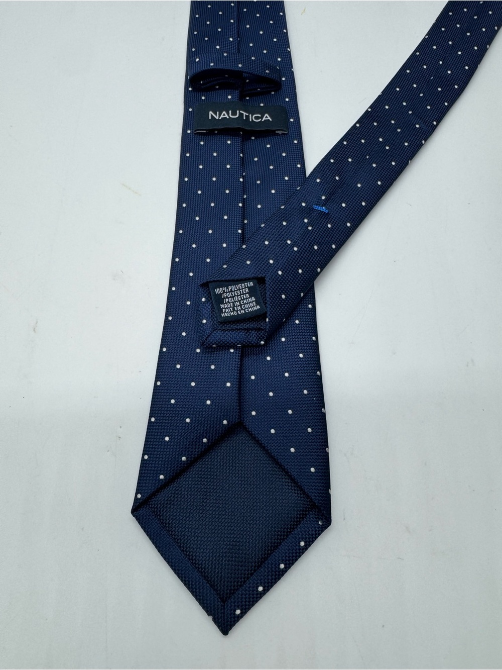Nautica Men's Navy Blue Polka Dot Necktie | Classic Business Classic #0149